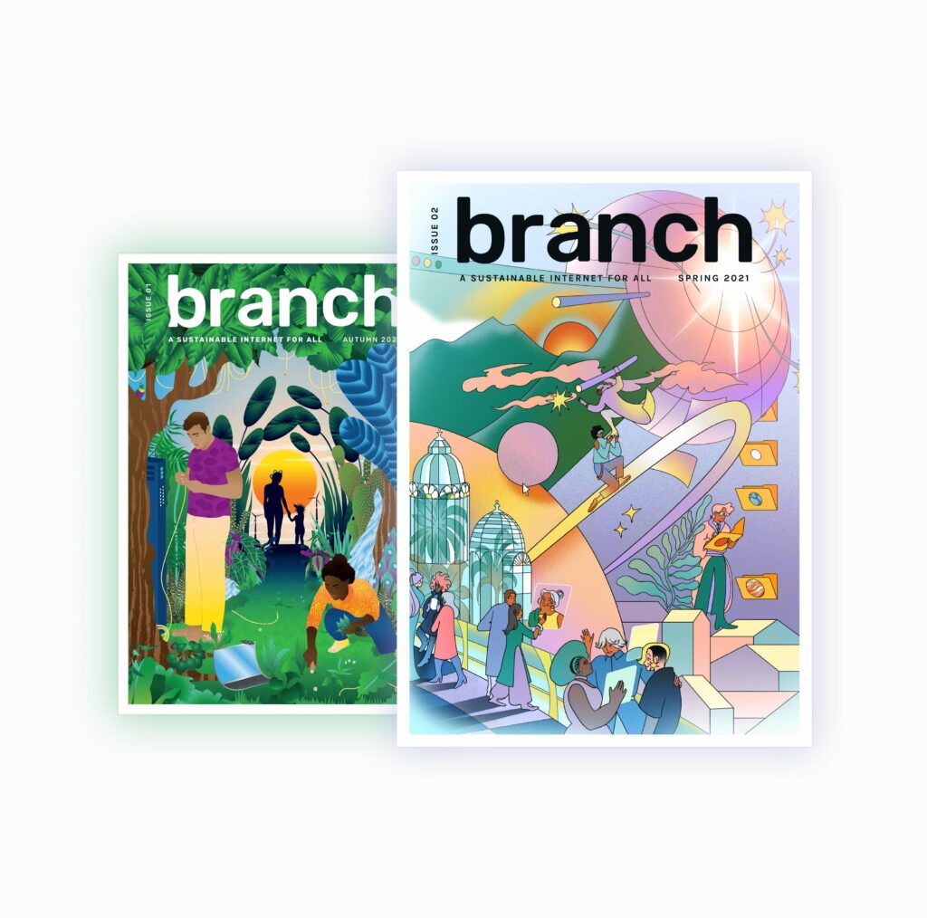 Portadas de la edición #1 y #2 de la Revista Branch