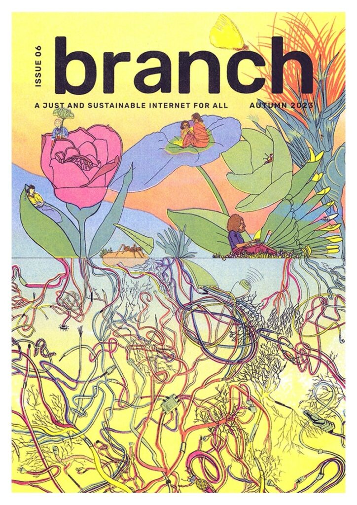 Branch Issue 6: Green Screen Edition. Cover Illustration by La Bruja RISO (CC BY-NC 4.0)