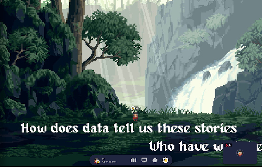 Screenshot from game: How does data tell us these stories