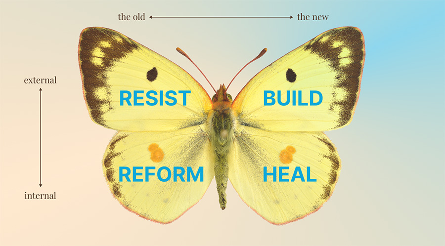 The butterfly metaphor for transformative social change